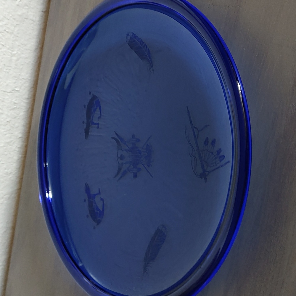 Southwestern Plate Native American Symbols Cobalt Blue Plate Tray